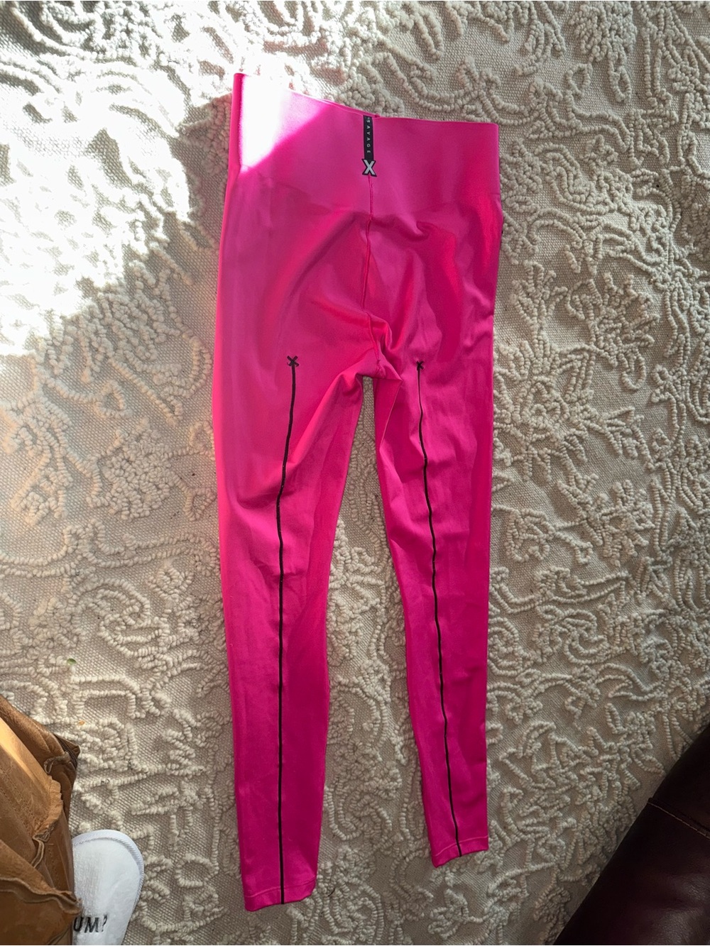 Savage X Fenty Neon Pink High-Waist Leggings - Picture 2 of 5